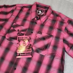 NWT Dixxon Men's Large 13% - BCA Bamboo SS Breast Cancer Awareness 2025 Shirt